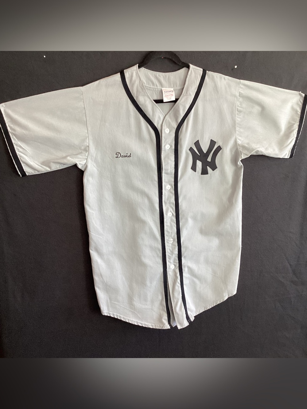 Vintage Teamwork New York Yankees baseball jersey David made in USA